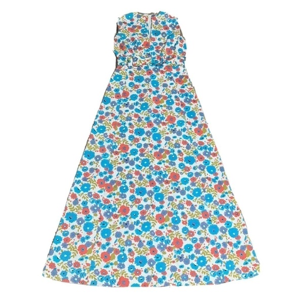 Tori Richard Honolulu Vintage Hawaiian Sleeveless Floral Maxi Dress Waist Belt 6